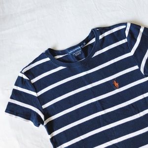 Ralph Lauren Striped Logo Top